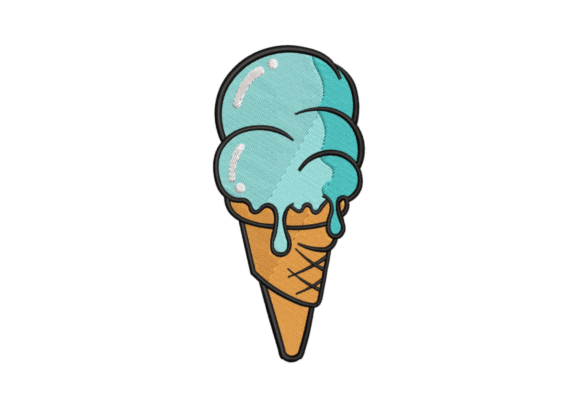 Coned Ice Cream: A Sweet Review for Holiday Embroidery