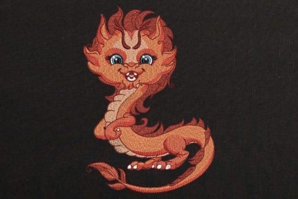 Cute Orange Baby Dragon on Black: A Designer's Review