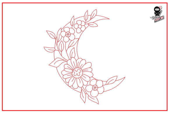 Floral Moon Redwork: A Designer's Craft Fair Review