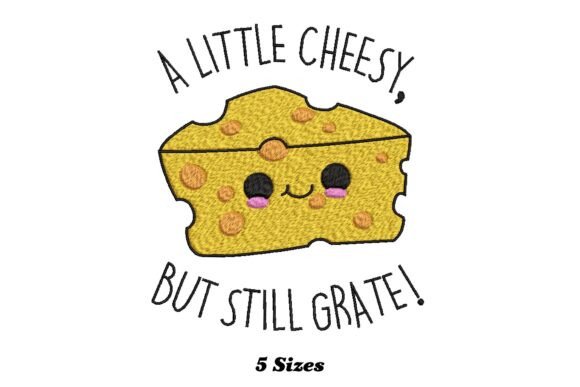 Funny Cheese: A Playful Embroidery Design for Boutique Apparel