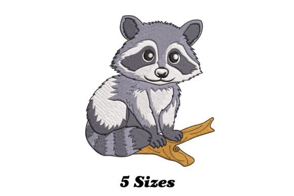 Funny Raccoon: A Playful Holiday Embroidery Pick