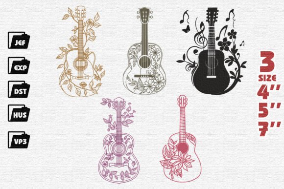 Review: Set of 5 Floral Guitars for Boutique Apparel